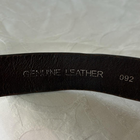 GEORGIA BULL DOGS Dark brown genuine leather men’s belt. Size 38. - Picture 8 of 12